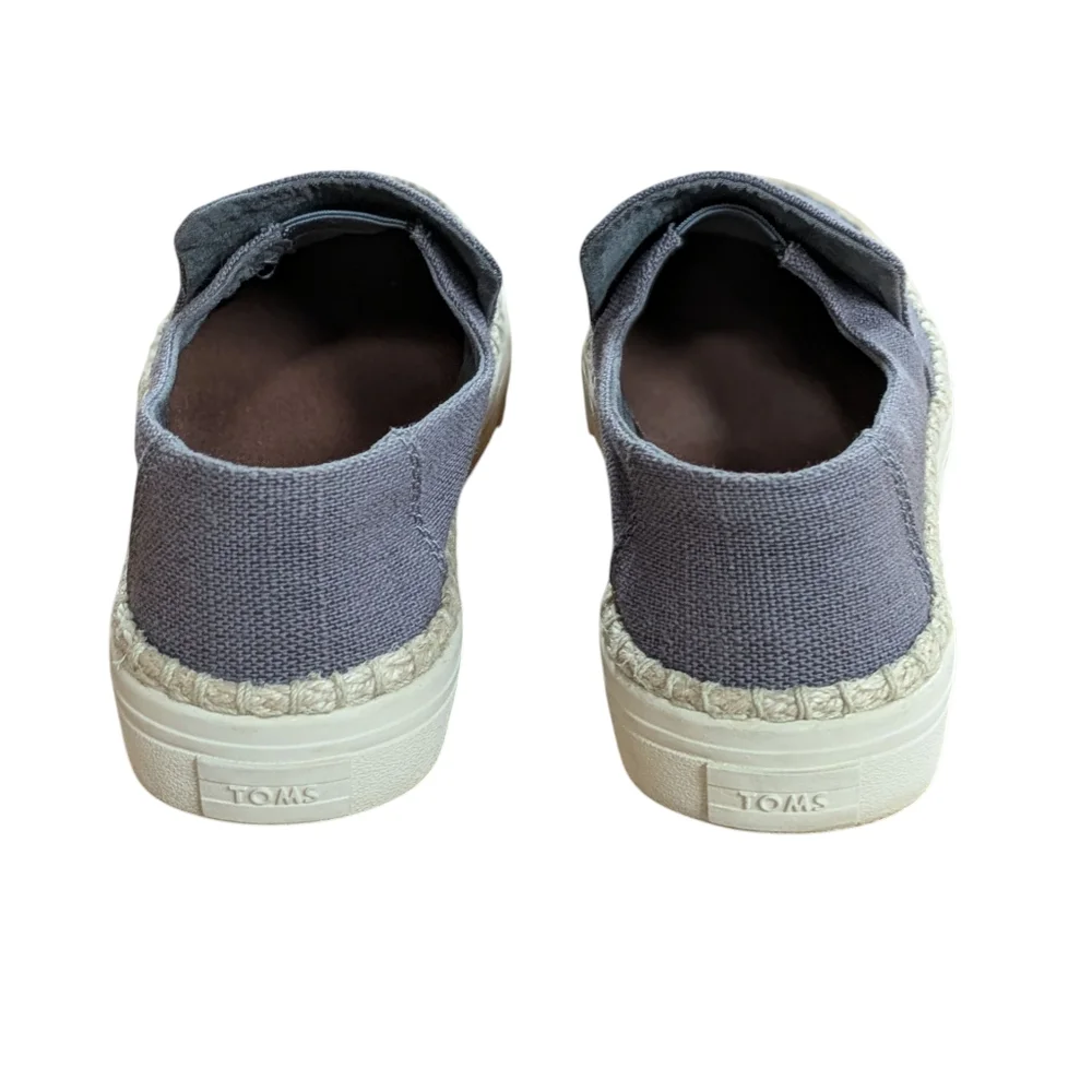 Toms Shade Heritage Canvas Jute Slip On Shoes Size 7.5